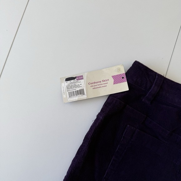 NWT Cherokee Dark Purple Phantom Grape Corduroy Mini Skirt Size XL 14/16 - Picture 8 of 8